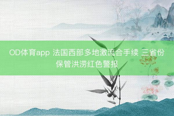OD体育app 法国西部多地激流合手续 三省份保管洪涝红色警报