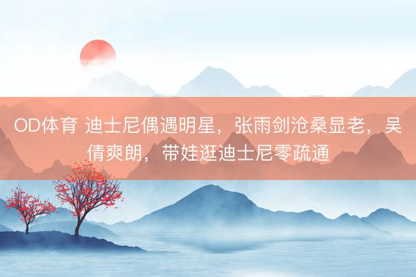 OD体育 迪士尼偶遇明星，张雨剑沧桑显老，吴倩爽朗，带娃逛迪士尼零疏通