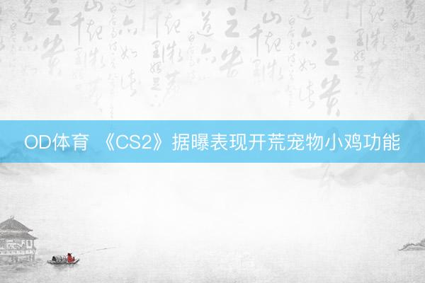 OD体育 《CS2》据曝表现开荒宠物小鸡功能