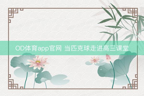 OD体育app官网 当匹克球走进高三课堂