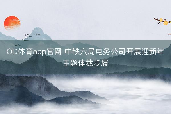 OD体育app官网 中铁六局电务公司开展迎新年主题体裁步履