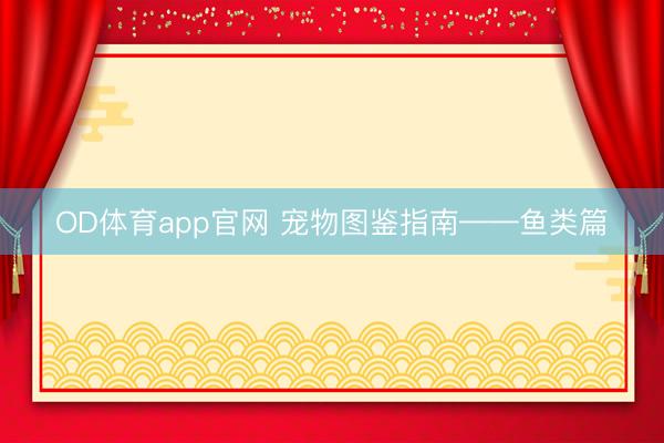 OD体育app官网 宠物图鉴指南——鱼类篇