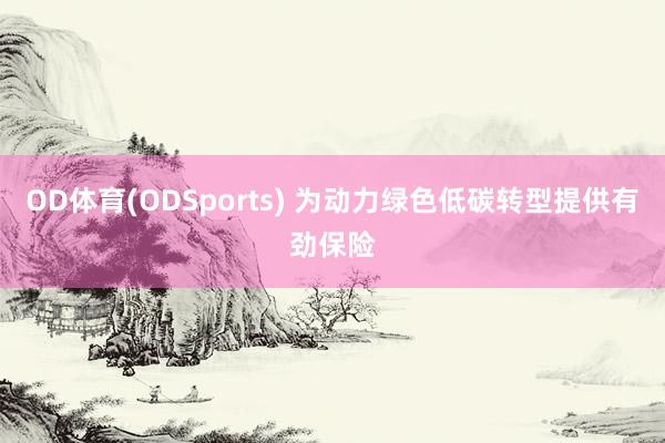 OD体育(ODSports) 为动力绿色低碳转型提供有劲保险