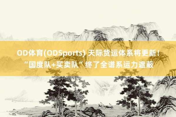 OD体育(ODSports) 天际货运体系将更新！“国度队+买卖队”终了全谱系运力遮蔽