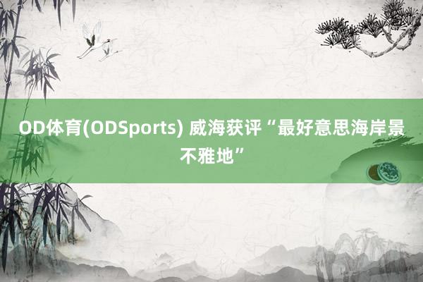 OD体育(ODSports) 威海获评“最好意思海岸景不雅地”
