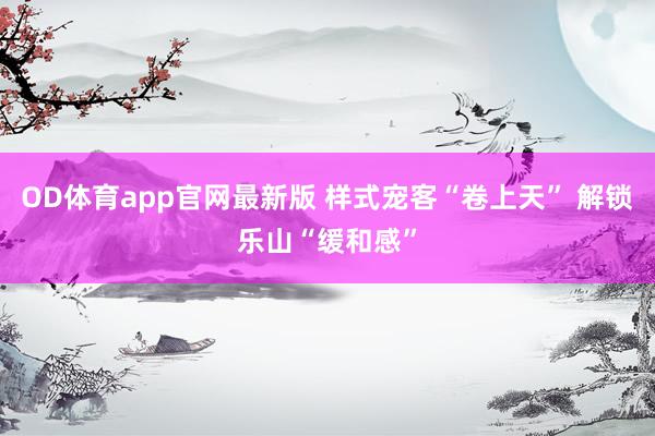 OD体育app官网最新版 样式宠客“卷上天” 解锁乐山“缓和感”