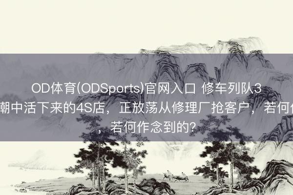OD体育(ODSports)官网入口 修车列队3周！退网潮中活下来的4S店，正放荡从修理厂抢客户，若何作念到的？