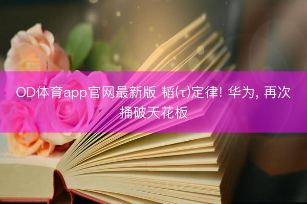 OD体育app官网最新版 韬(τ)定律! 华为， 再次捅破天花板