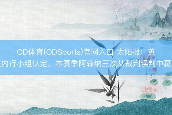 OD体育(ODSports)官网入口 太阳报：英超内行小组认定，本赛季阿森纳三次从裁判误判中赢利