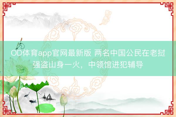 OD体育app官网最新版 两名中国公民在老挝强盗山身一火，中领馆进犯辅导