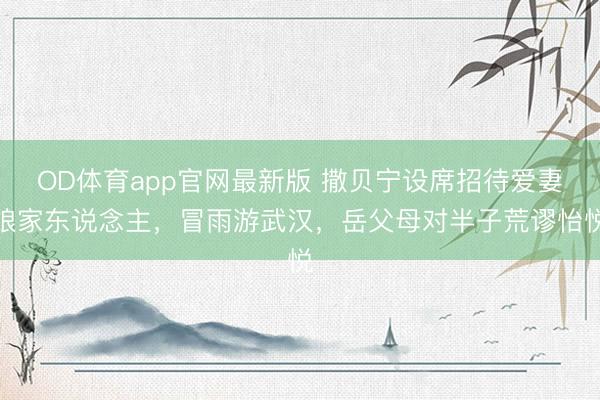 OD体育app官网最新版 撒贝宁设席招待爱妻娘家东说念主，冒雨游武汉，岳父母对半子荒谬怡悦