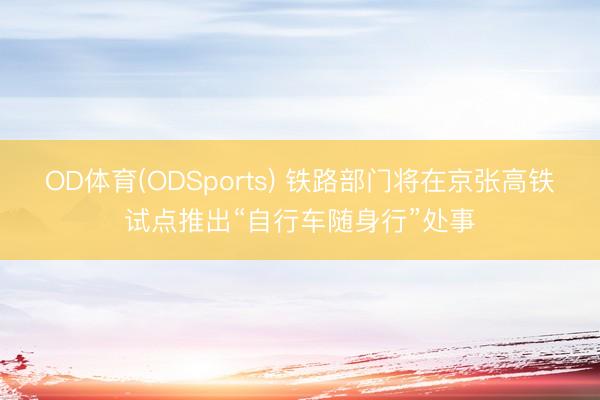 OD体育(ODSports) 铁路部门将在京张高铁试点推出“自行车随身行”处事