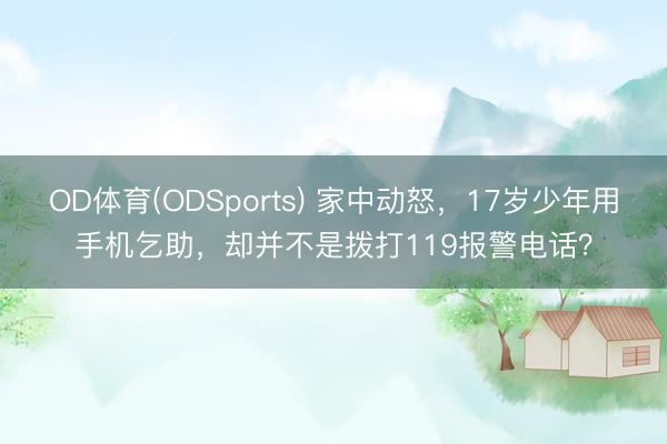 OD体育(ODSports) 家中动怒，17岁少年用手机乞助，却并不是拨打119报警电话？